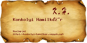 Konkolyi Hamilkár névjegykártya